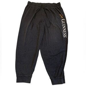 GUINNESS XL/EG Dark Gray Speckled Logo Cropped Jogger Sweatpants 2020